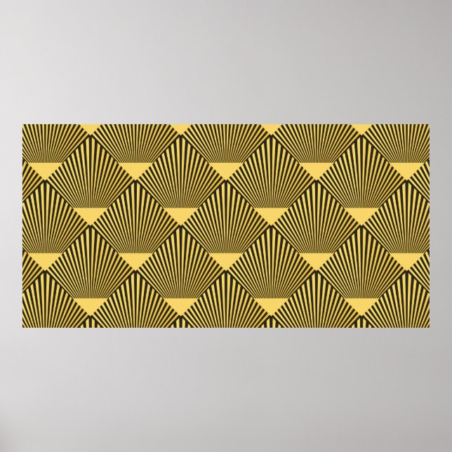 Poster Motif sans couture Art Déco. décoration. (Devant)