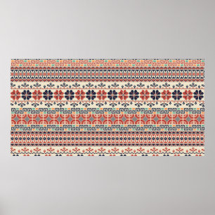 Poster Motif sans couture avec braises palestiniennes tra