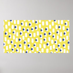 Poster Motif sans couture de brosse dessinée à la main.