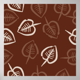 Poster Motif sans couture de motif floral avec feuille. S