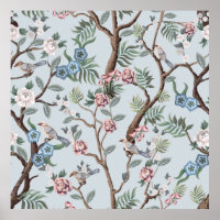 Motif sans couture en style chinoiserie avec pivoi
