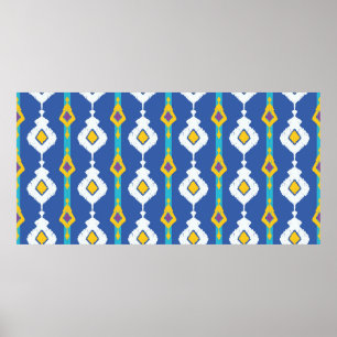 Poster Motif sans couture Ikat 