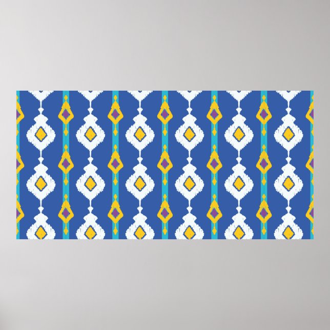 Poster Motif sans couture Ikat  (Devant)
