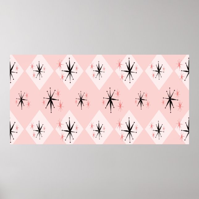 Poster Motif sans soudure à l'ère atomique inspiré de (Devant)