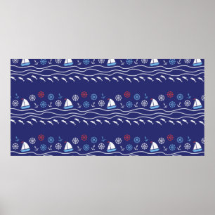 Poster Motif sans soudure. Illustration vintage.