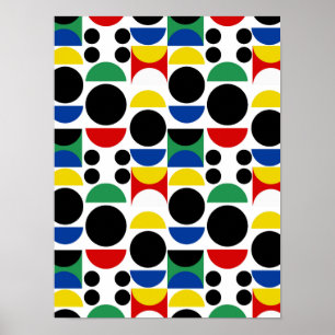 Poster Motif scandinave du Bauhaus du milieu du siècle