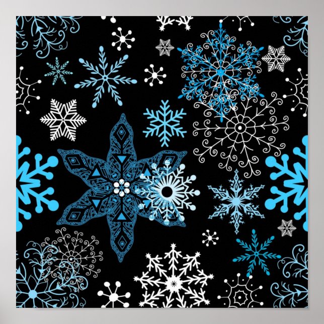 Poster Motif Snowflake (Devant)