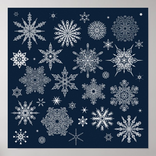 Poster Motif Snowflake (Devant)