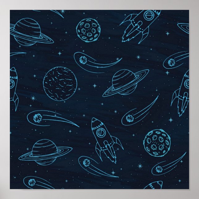 Poster Motif spatial (Devant)