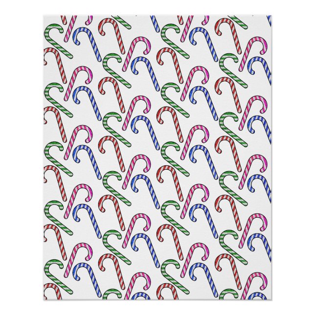 Poster Motif Sucre de canne parties scintillant (Devant)
