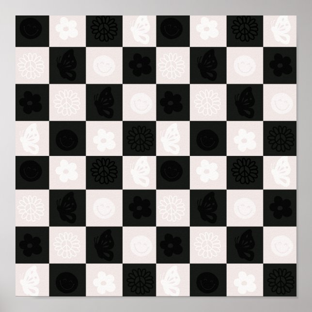 Poster Motif super Retro Checker (Devant)