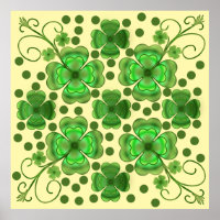 Motif Tourbillon et Trèfle Vert Métallisé Personna