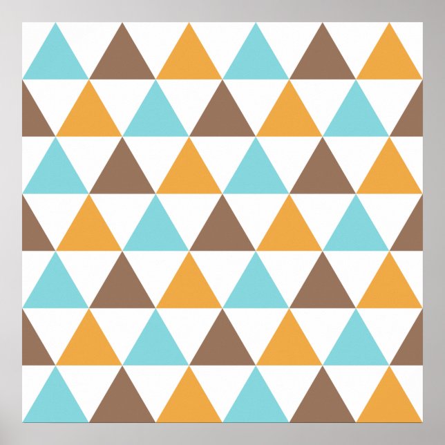 Poster Motif triangle de couleur rétro (Devant)