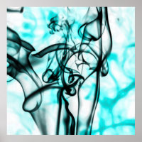 Motif Turquoise Abstrait Black et Aqua