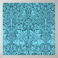 motif vintage des oiseaux et lapins,
