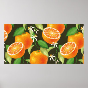 Poster motif vintage orange
