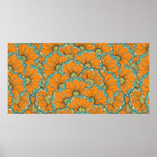Poster motif vintage sans soudure