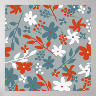 Poster Motif vintage simple. Arrière - plan gris, orange,