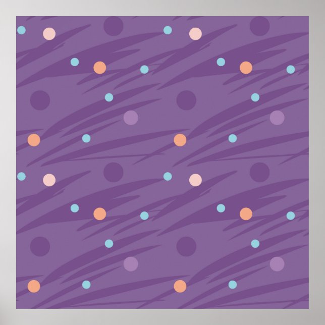 Poster motif violet Abstrait sans soudure avec cercles et (Devant)