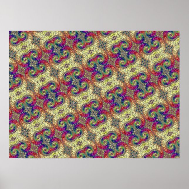 Poster Motif Volute fractal (Devant)