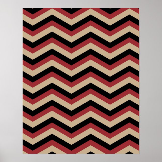 Poster Motif Zig Zag moderne (Devant)