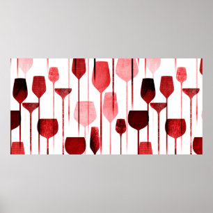 Poster Motifs de boissons de fête sans couture