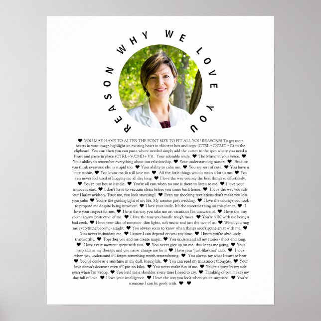 Poster Motifs de photo que nous vous aimons (Devant)