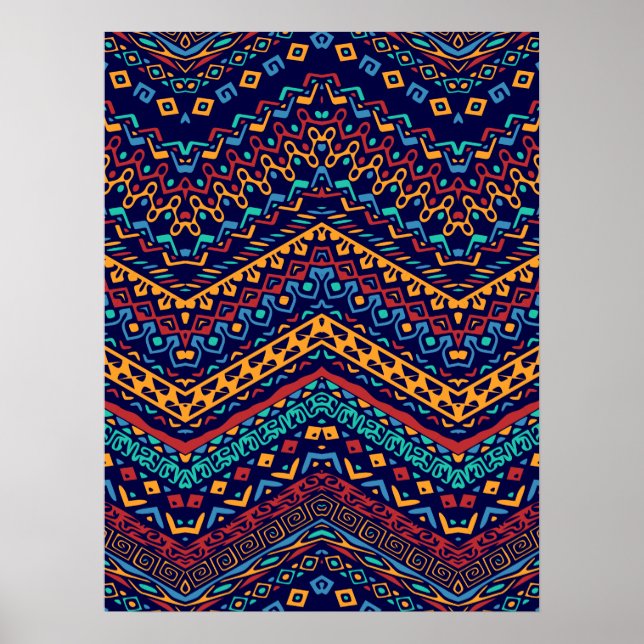 Poster Motifs ethniques (Devant)