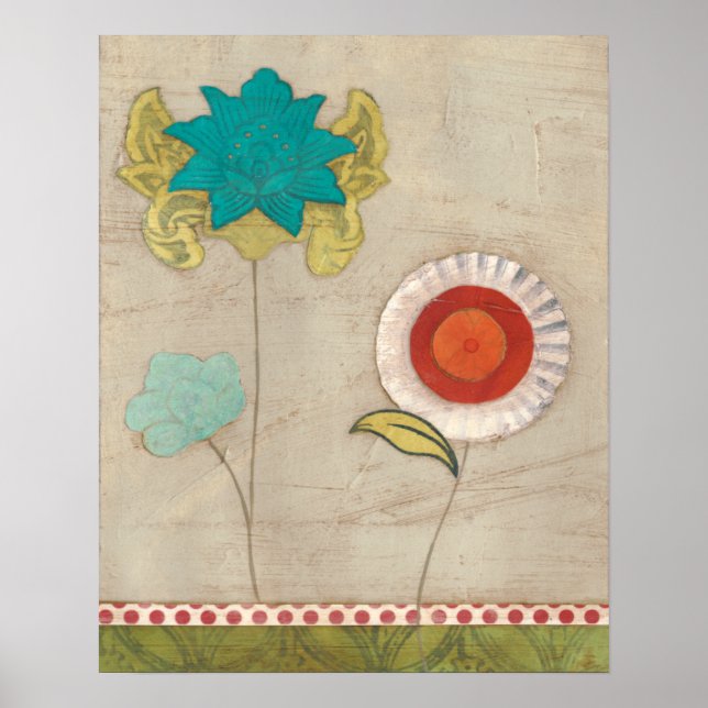 Poster Motifs pétaux I (Devant)