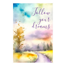Poster Motivation aquarelle Imprimer Mur Art
