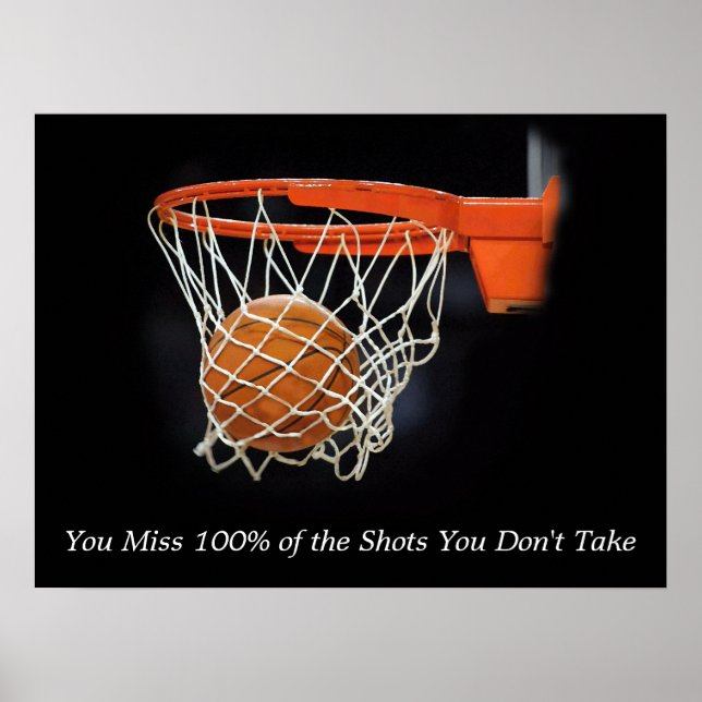 Poster Motivation Basketball Shot (Devant)