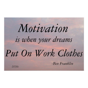 POSTER MOTIVATION BEN FRANKLIN