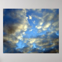 Poster Motivation Ciel Clair bleu Imprimer