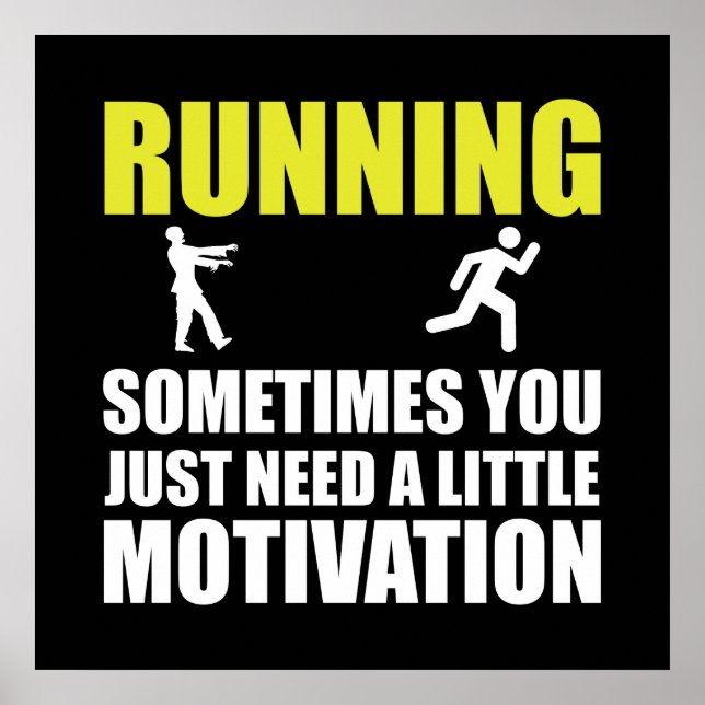 Poster Motivation de course de zombie (Devant)