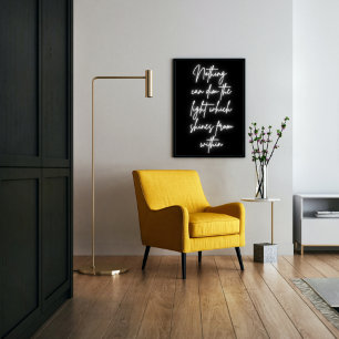 Poster Motivation de la typographie de la lumière blanche