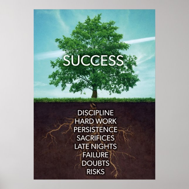 Poster Motivation de l'arbre de succès (Devant)