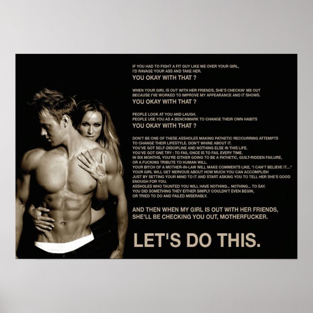 Poster Motivation de l'entraînement (Devant)