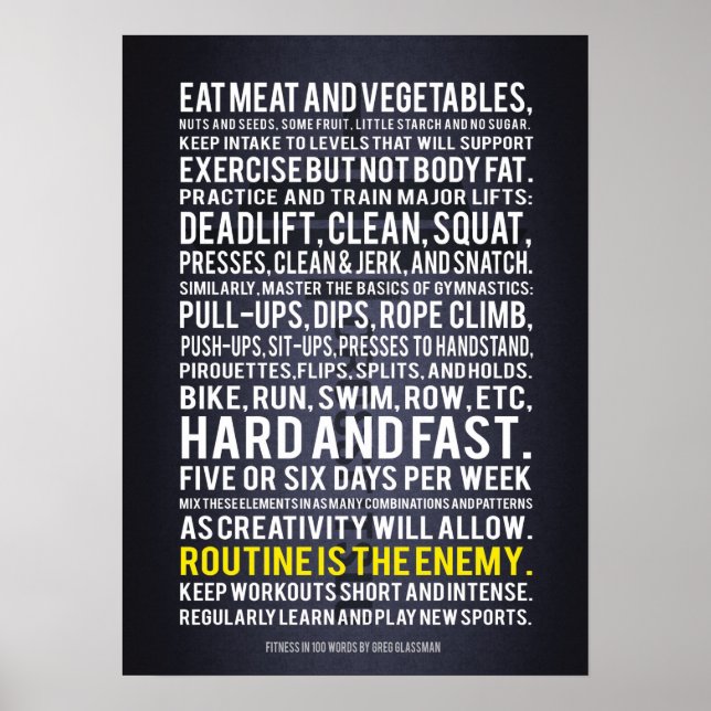 Poster Motivation de l'entraînement (Devant)