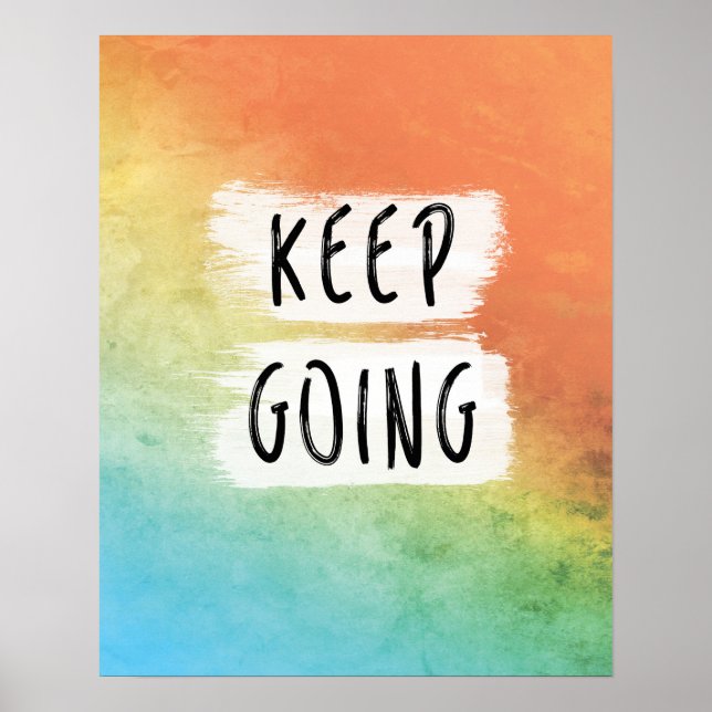 Poster Motivation de l'entraînement, Continuer, Impressio (Devant)