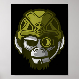 Poster Motivation de musculation de gorille Unleahe Cadea