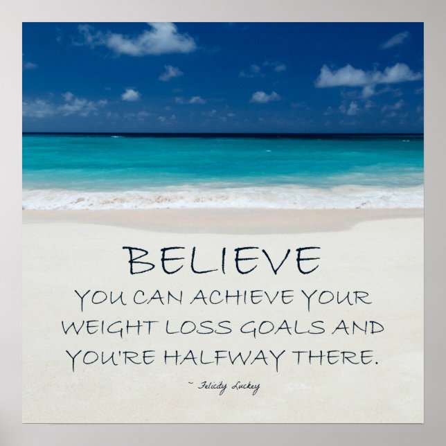 Poster Motivation de perte de poids : Prêt pour la plage  (Devant)
