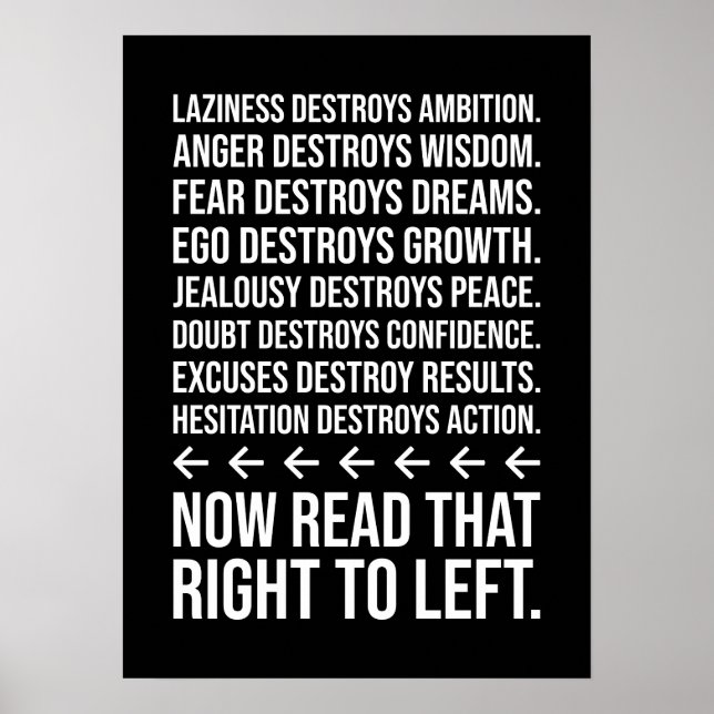 Poster Motivation De Réussite Intelligente, Gymnase, Hust (Devant)