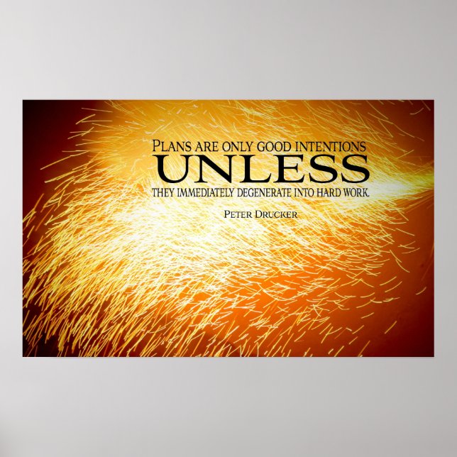 Poster Motivation de travail dur Imprimer (Devant)