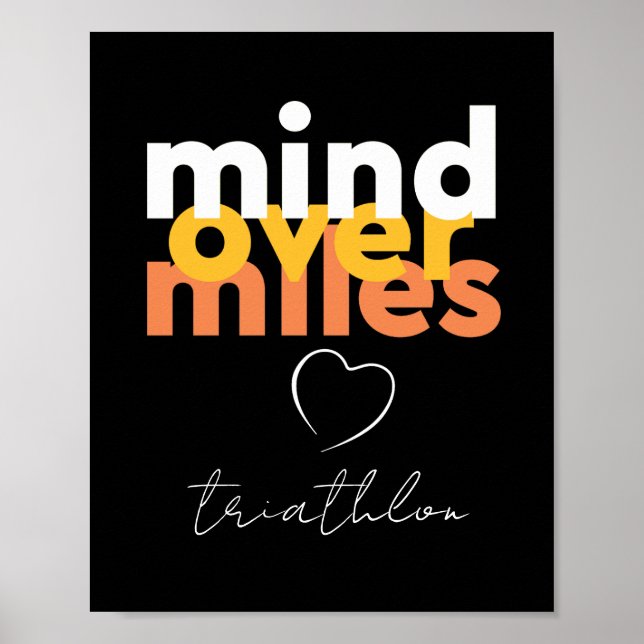 Poster Motivation D'Esprit Avec Jaune Sur La Typographie  (Devant)