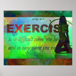 Poster Motivation d'exercice en silhouette