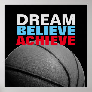 Poster Motivation Dream Croire Atteindre l'affiche de bas