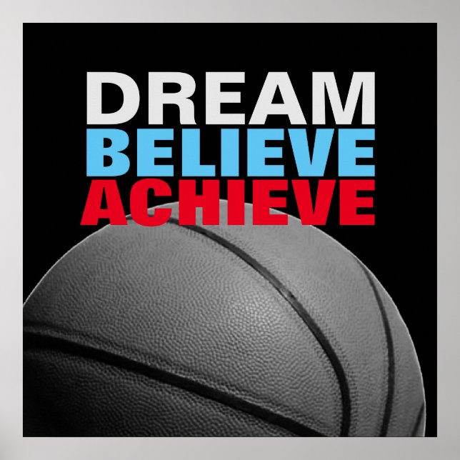 Poster Motivation Dream Croire Atteindre l'affiche de bas (Devant)