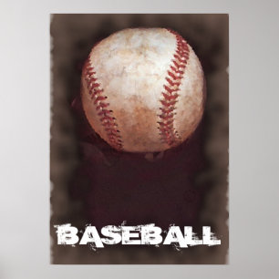 Poster Motivation du baseball rétro