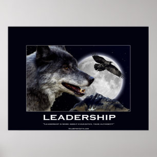 Poster Motivation du leadership Wolf et Raven
