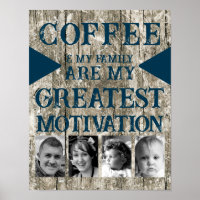 Motivation famille de café 4 photo gris bleu